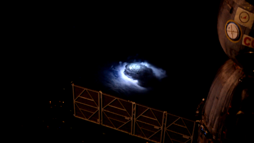 Thunderstorm seen from the space station