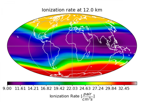 Carte du taux d'ionisation
