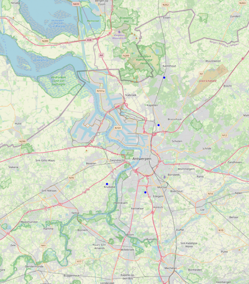 Emplacements de la campagne sur les cartes