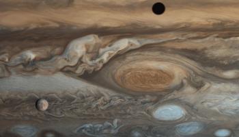 Jupiter, Europa and Io's shadow