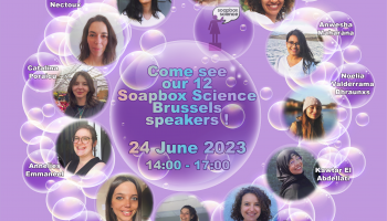De sprekers voor Soapbox Science Brussels 2023